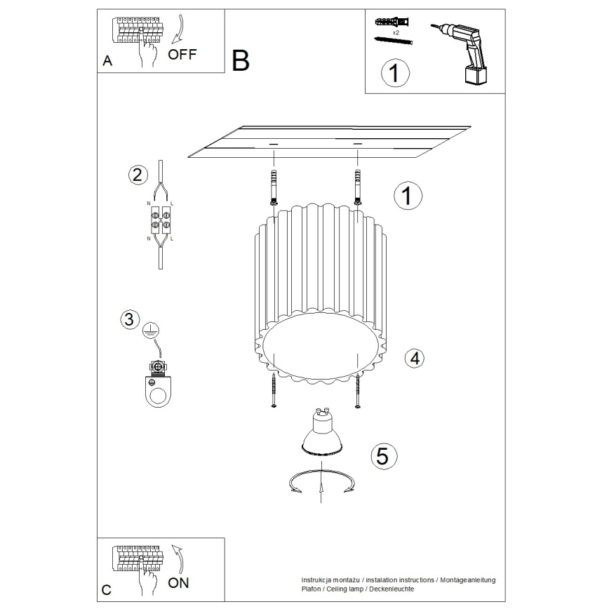 Brilagi - LED-spotlampa SFERA 1xGU10/10W/230V Ø 10 cm svart