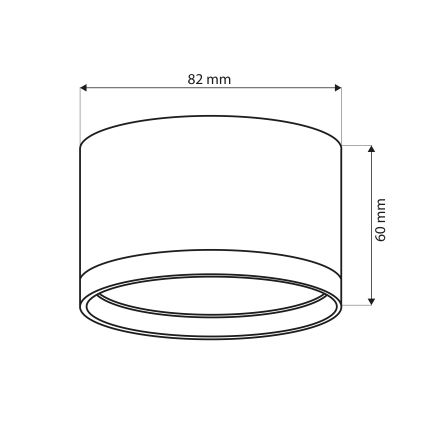 Brilagi - LED Spotlampa SMOOTH 1xGX53/15W/230V svart