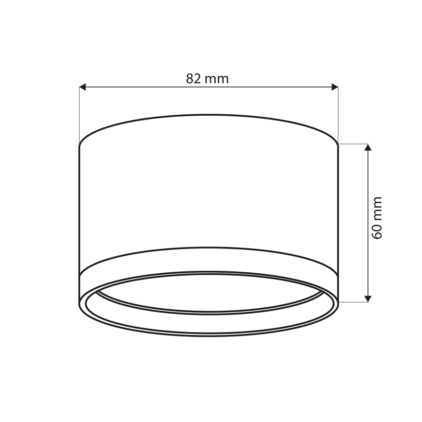 Brilagi - LED Spotlampa SMOOTH 1xGX53/15W/230V svart