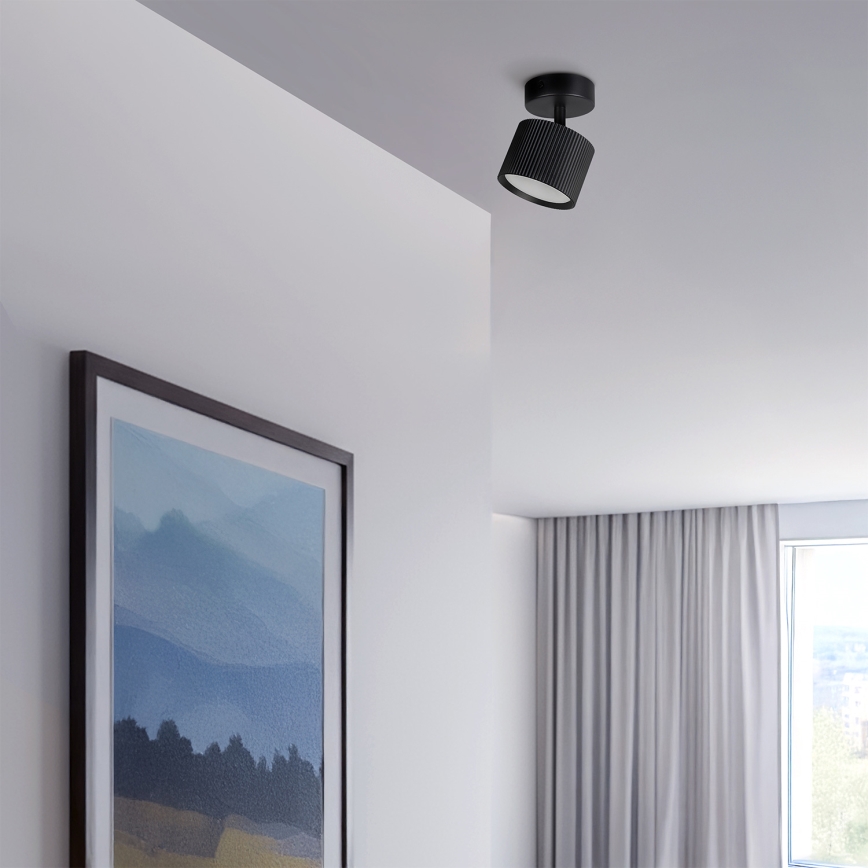 BRILAGI - LED Spotlampa STRIPY 1xGX53/15W/230V pr. 82 mm svart