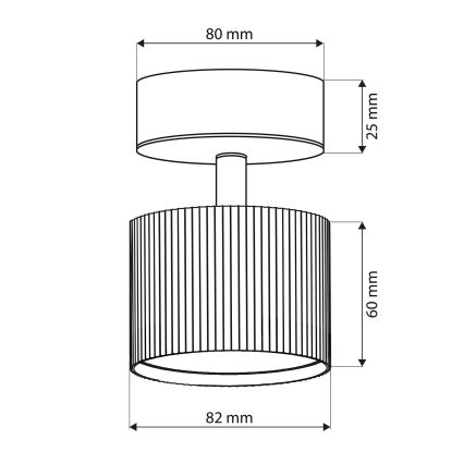 BRILAGI - LED Spotlampa STRIPY 1xGX53/15W/230V pr. 82 mm vit