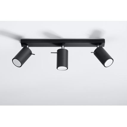 Brilagi -  LED Spotlight ASMUS 3xGU10/7W/230V svart