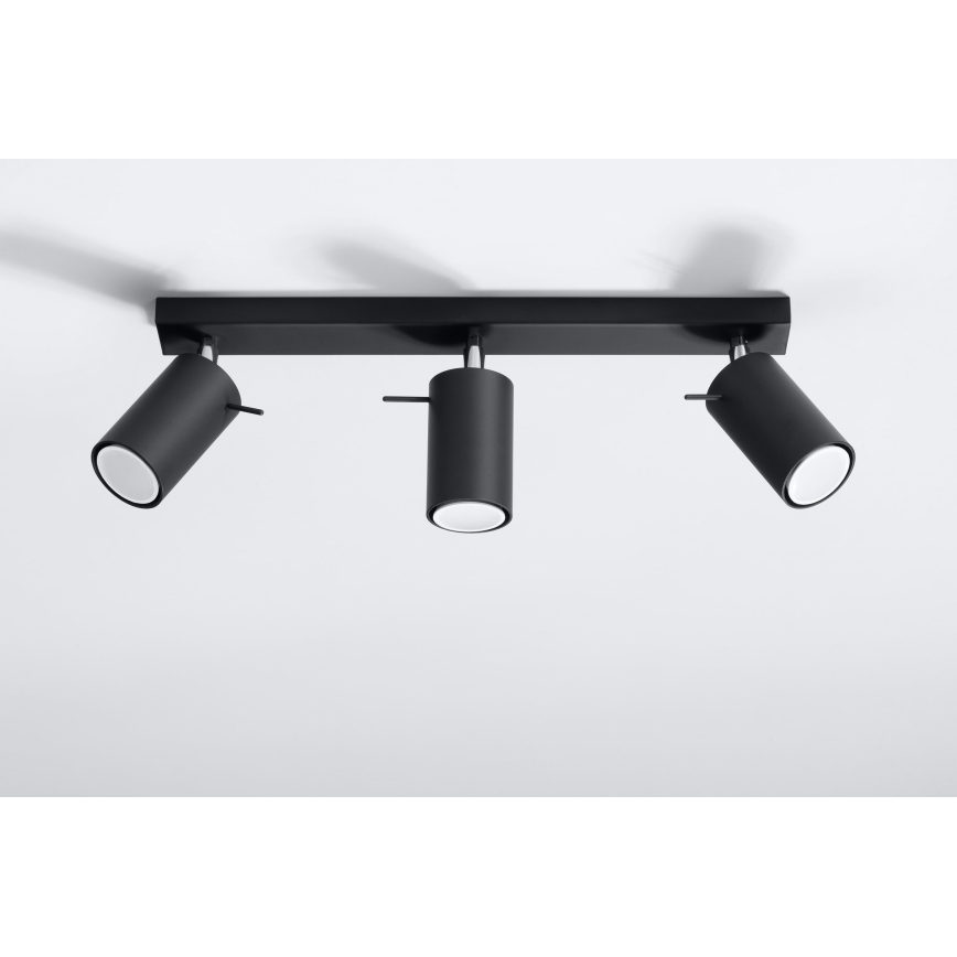 Brilagi -  LED Spotlight ASMUS 3xGU10/7W/230V svart