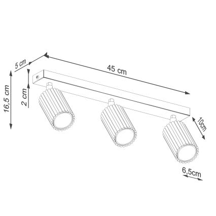Brilagi - LED-spott CRESTO 3xGU10/10W/230V krämfärgad