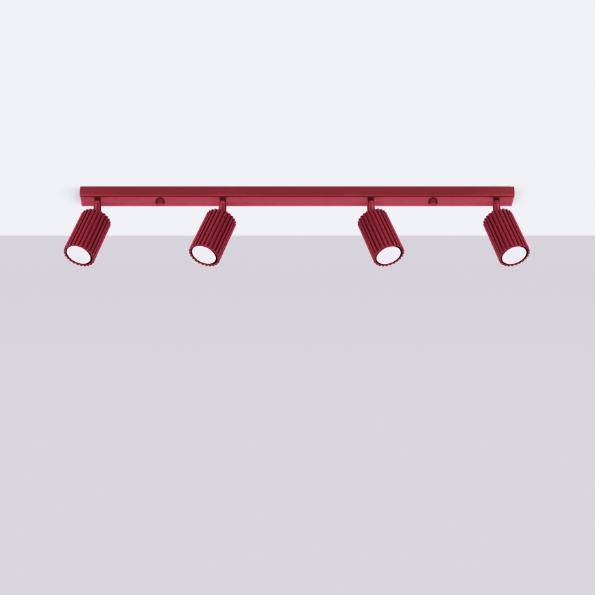 Brilagi - LED-spott CRESTO 4xGU10/10W/230V vinröd