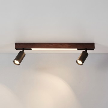 BRILAGI - LED-spott SELE 2xGU10/30W/230V + LED/15W svart/ekdekor