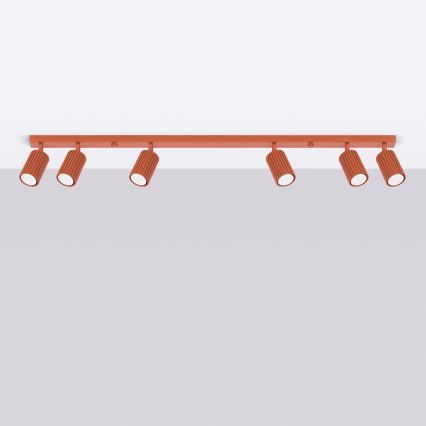 Brilagi - LED spottarmatur CRESTO 6xGU10/10W/230V röd