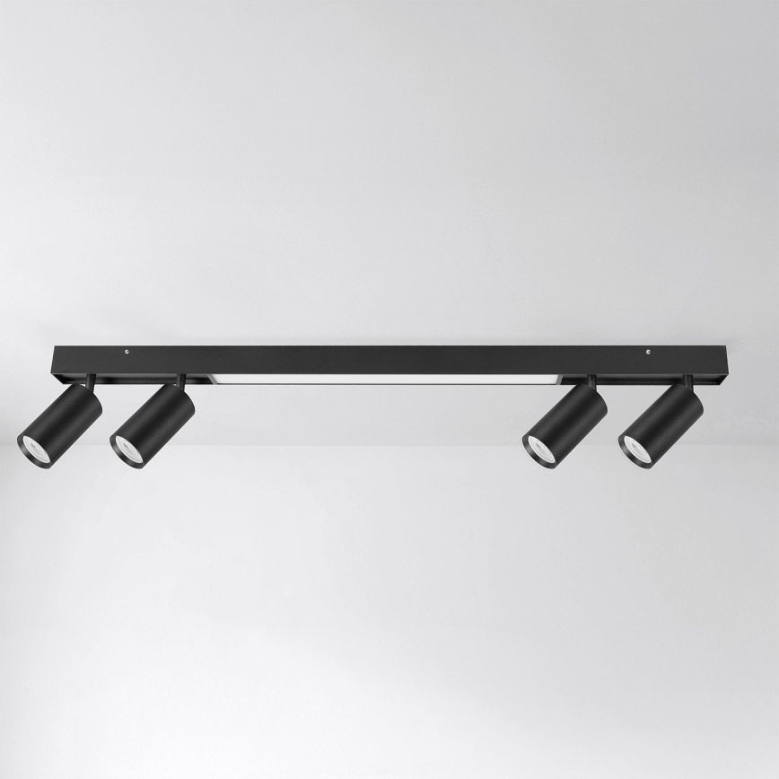 Brilagi - LED-spottarmatur SELE 4xGU10/30W/230V + LED/25W svart
