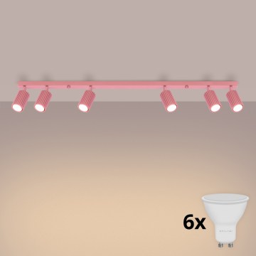 Brilagi - LED-spottlampa CRESTO 6xGU10/10W/230V rosa