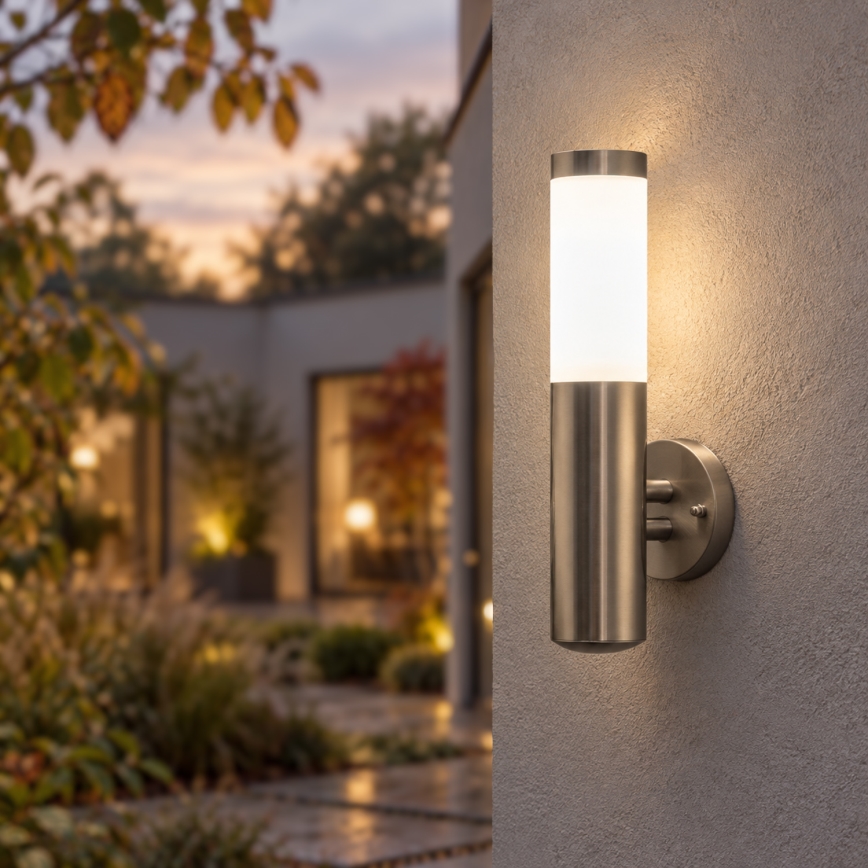 BRILAGI - LED-dimmbar utomhusvägglampa ELIA 1xE27/6W/230V 2700-6500K IP44 Wi-Fi mattkrom