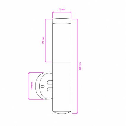 BRILAGI - LED-dimmbar utomhusvägglampa ELIA 1xE27/6W/230V 2700-6500K IP44 Wi-Fi mattkrom