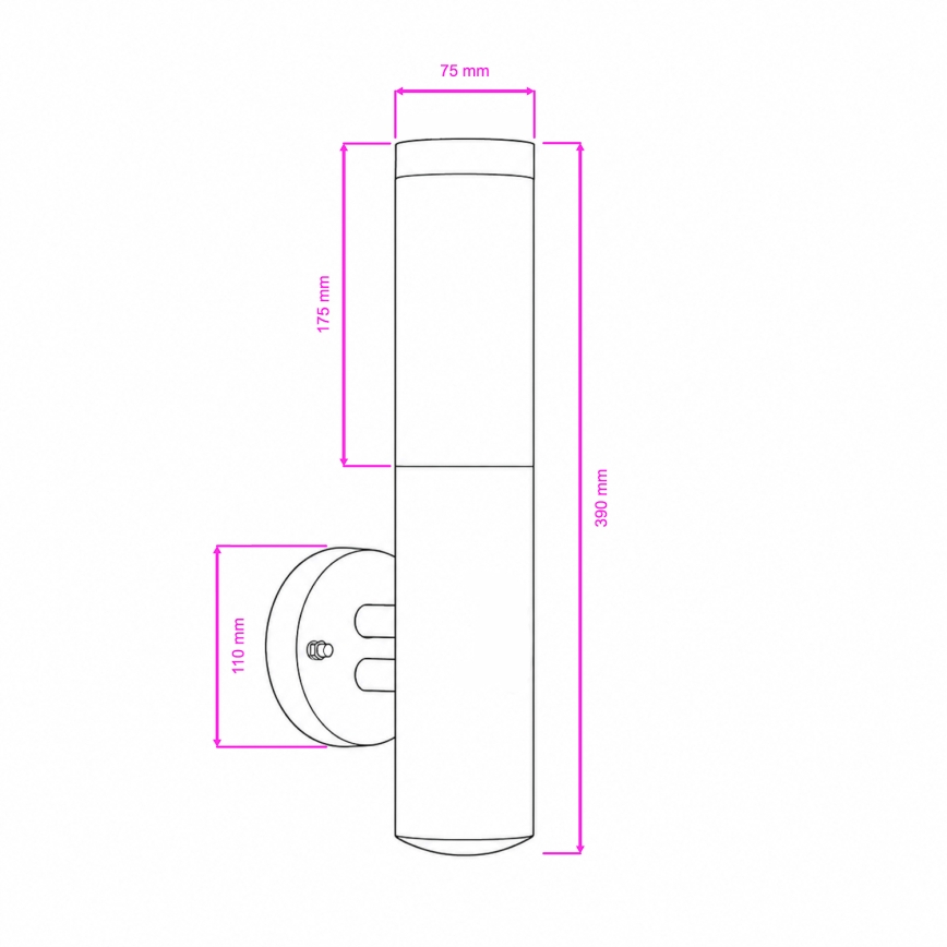 BRILAGI - LED-dimmbar utomhusvägglampa ELIA 1xE27/6W/230V 2700-6500K IP44 Wi-Fi mattkrom