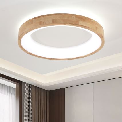 Brilagi - LED taklampa FALCON WOOD LED/40W/230V 3000/4000/6000K Ø 60 cm i trä