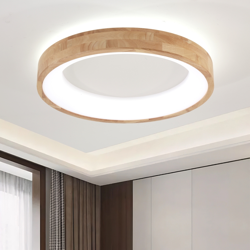Brilagi - LED taklampa FALCON WOOD LED/40W/230V 3000/4000/6000K Ø 60 cm i trä