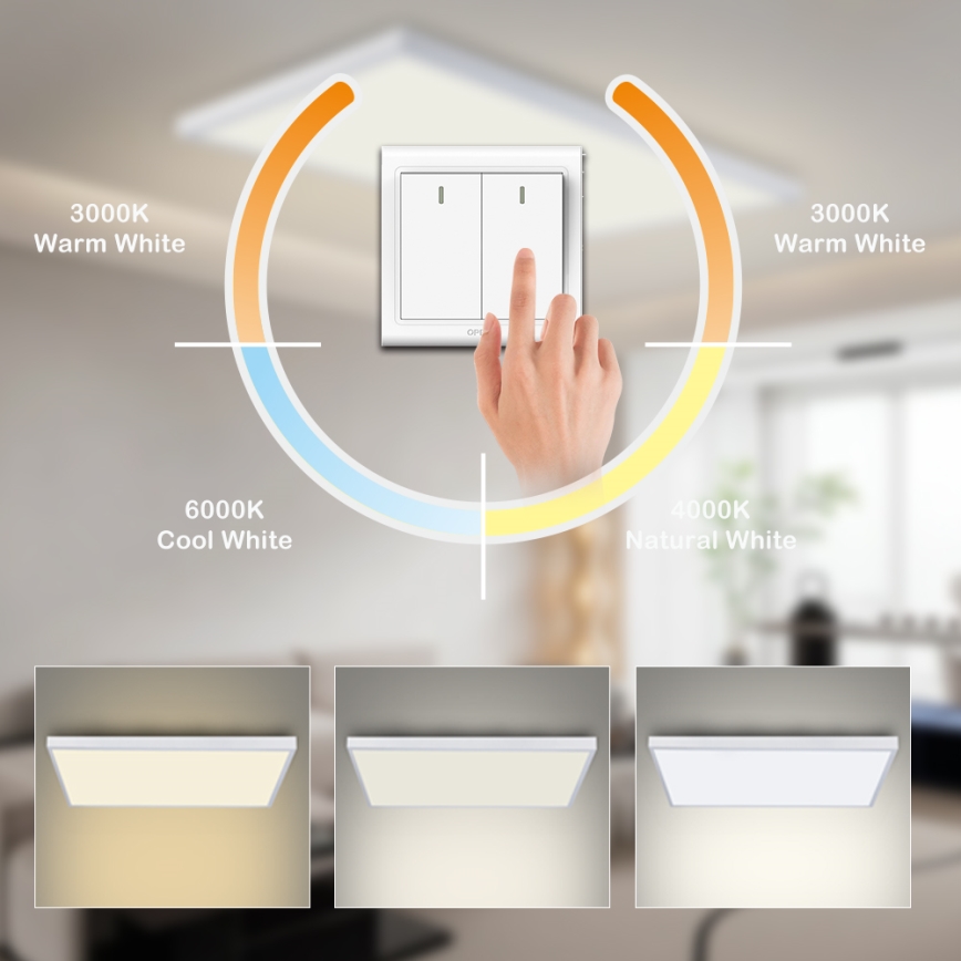 Brilagi - LED-badrumstaklampa FRAME LED/96W/230V 120x60 cm 3000/4000/6000K IP44 vit