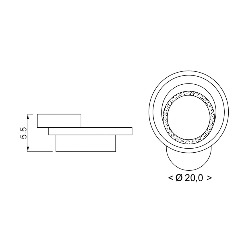 Brilagi - LED-takarmatur MODERN MINI LED/22W/230V 3000/4000/6000K