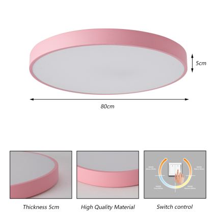 Brilagi - LED takarmatur POOL LED/100W/230V 3000/4000/6000K Ø 80 cm rosa