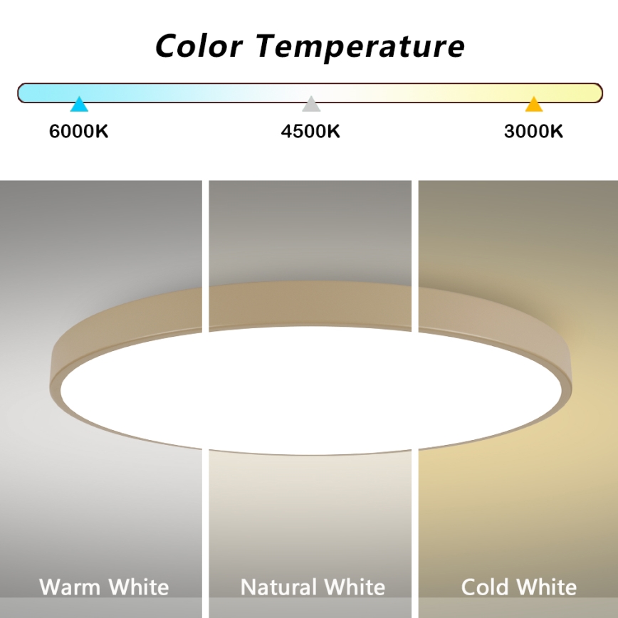 Brilagi - LED taklampa POOL LED/180W/230V 3000/4000/6000K Ø 120 cm beige