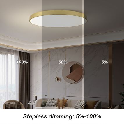 Brilagi - LED-taklampa POOL LED/180W/230V 3000/4000/6000K Ø 120 cm guld