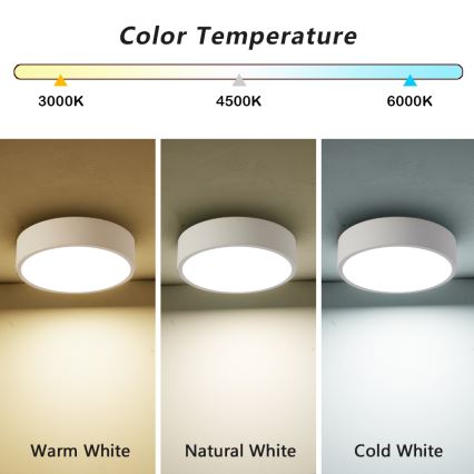 Brilagi - LED-takarmatur POOL LED/18W/230V 3000/4000/6000K Ø 20 cm vit