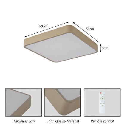 Brilagi - LED-takarmatur POOL LED/48W/230V 3000/4000/6000K 50x50 cm beige