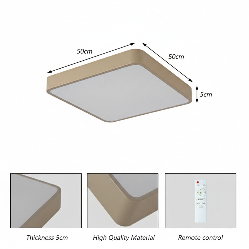 Brilagi - LED-takarmatur POOL LED/48W/230V 3000/4000/6000K 50x50 cm beige