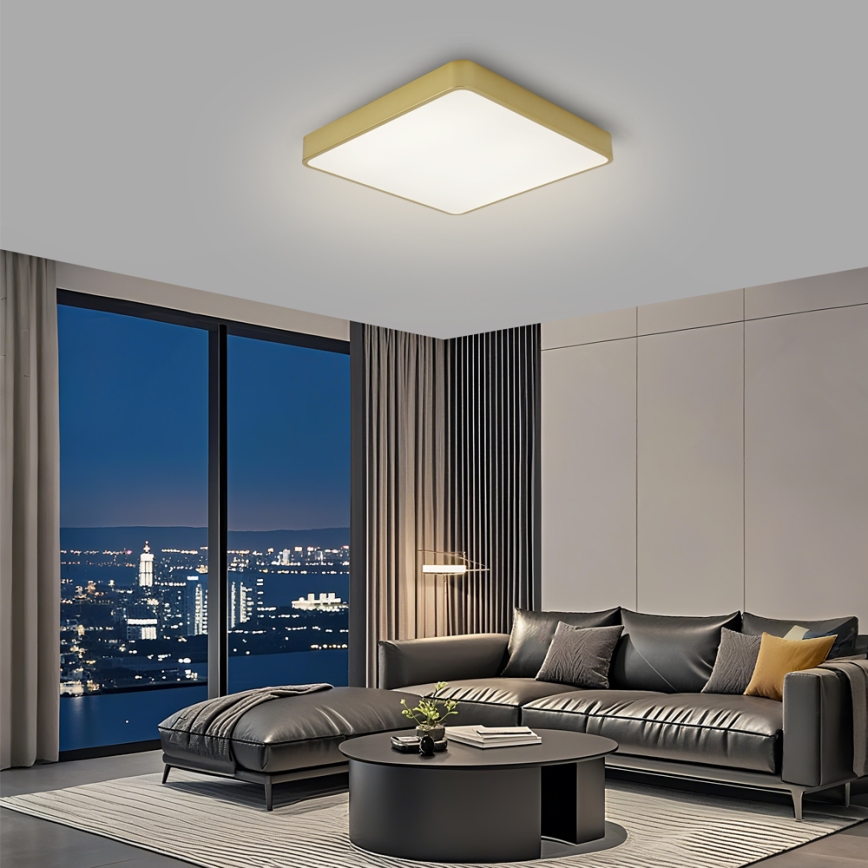 Brilagi - LED-takarmatur POOL LED/48W/230V 3000/4500/6000K 50x50 cm guldig
