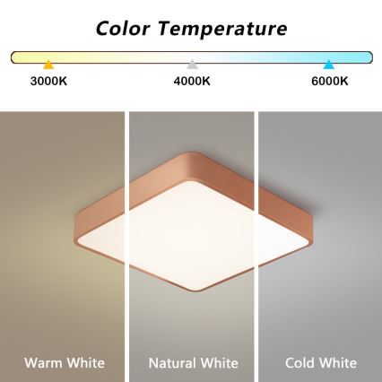 BRILAGI - LED takarmatur POOL SQUARE LED/48W/230V 3000/4000/6000K 50x50 cm i brons
