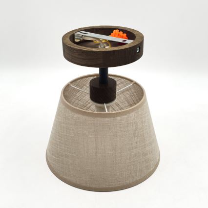 Brilagi - LED Taklampa ANTHONY 1xE14/60W/230V ek valnöt/beige