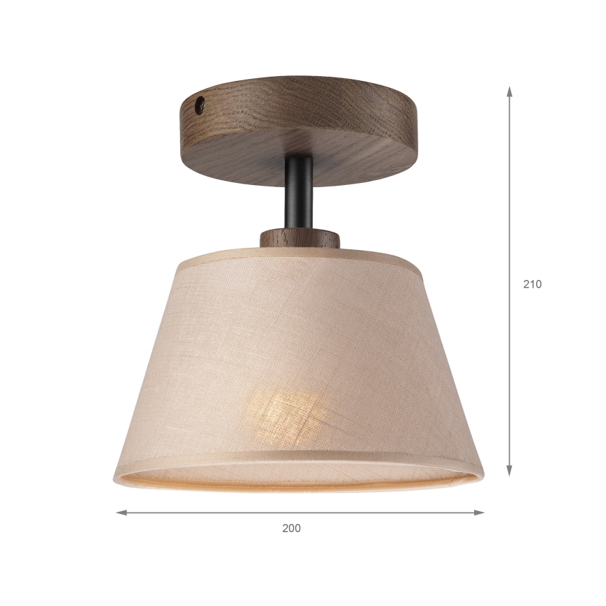 Brilagi - LED Taklampa ANTHONY 1xE14/60W/230V ek valnöt/beige
