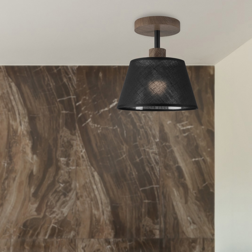 Brilagi - LED Taklampa ANTHONY 1xE14/60W/230V ek valnöt/svart