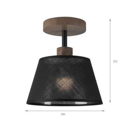 Brilagi - LED Taklampa ANTHONY 1xE14/60W/230V ek valnöt/svart