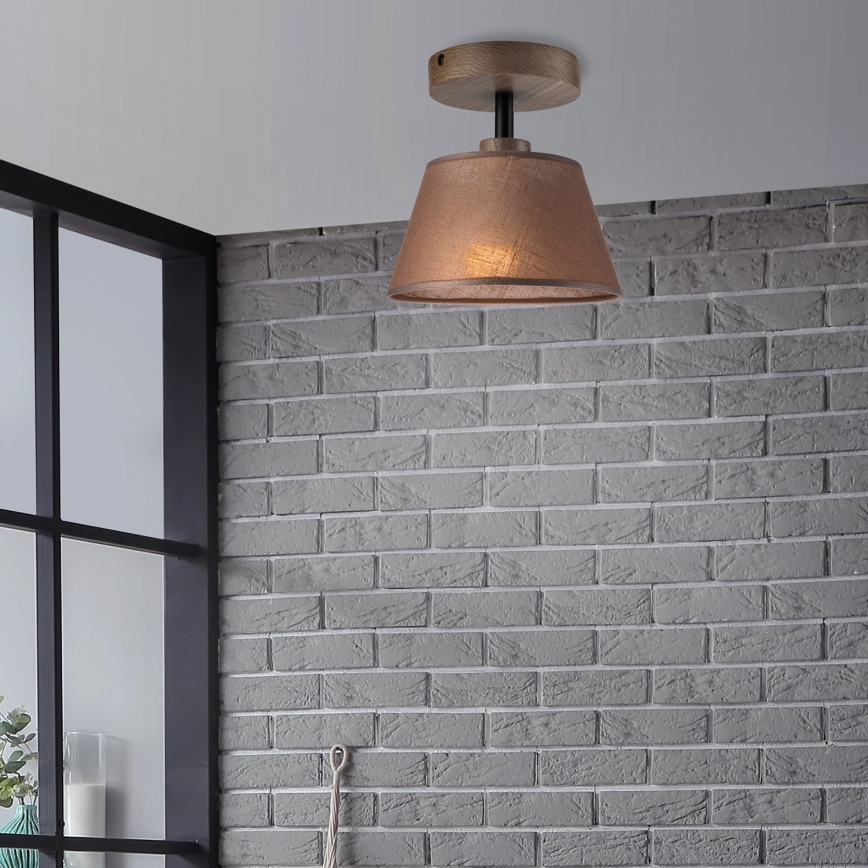 Brilagi - LED Taklampa ANTHONY 1xE14/60W/230V ek valnöt/brun