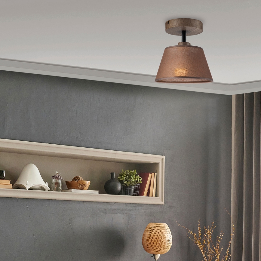 Brilagi - LED Taklampa ANTHONY 1xE14/60W/230V ek valnöt/brun