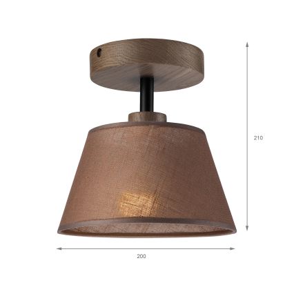 Brilagi - LED Taklampa ANTHONY 1xE14/60W/230V ek valnöt/brun