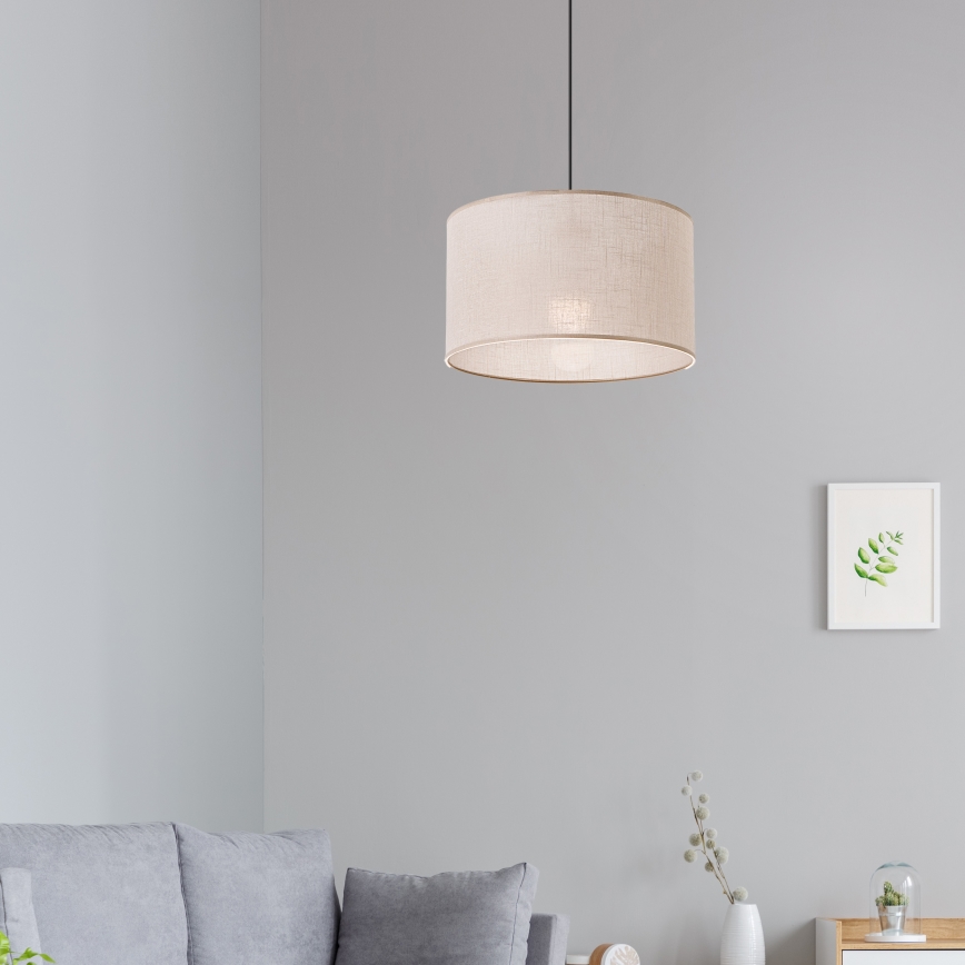 Brilagi - LED Taklampa ANTHONY 1xE27/60W/230V ek valnöt/beige