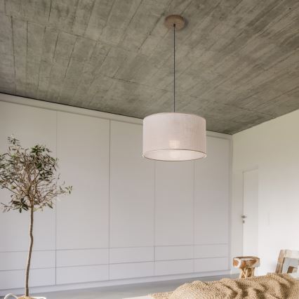 Brilagi - LED Taklampa ANTHONY 1xE27/60W/230V ek valnöt/beige