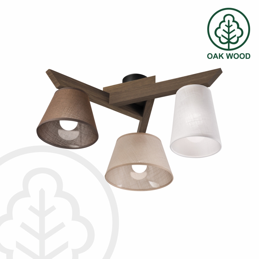 Brilagi - LED Taklampa ANTHONY 3xE14/40W/230V ek valnöt