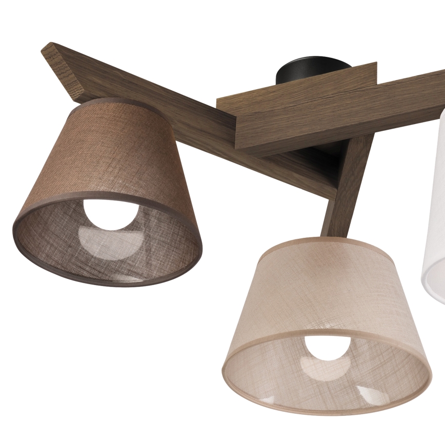 Brilagi - LED Taklampa ANTHONY 3xE14/40W/230V ek valnöt