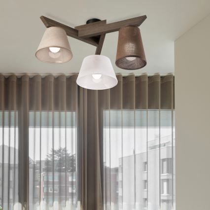 Brilagi - LED Taklampa ANTHONY 3xE14/40W/230V ek valnöt