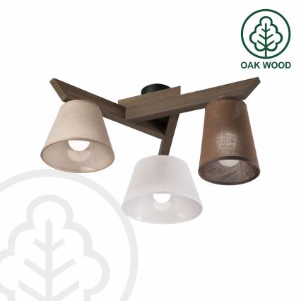 Brilagi - LED Taklampa ANTHONY 3xE14/40W/230V ek valnöt