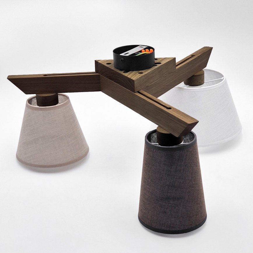 Brilagi - LED Taklampa ANTHONY 3xE14/40W/230V ek valnöt