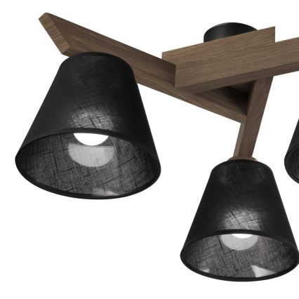 Brilagi - LED Taklampa ANTHONY 3xE14/40W/230V ek valnöt/svart