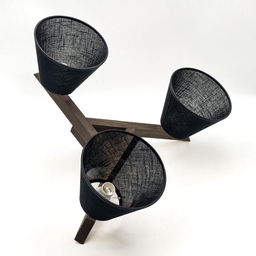 Brilagi - LED Taklampa ANTHONY 3xE14/40W/230V ek valnöt/svart