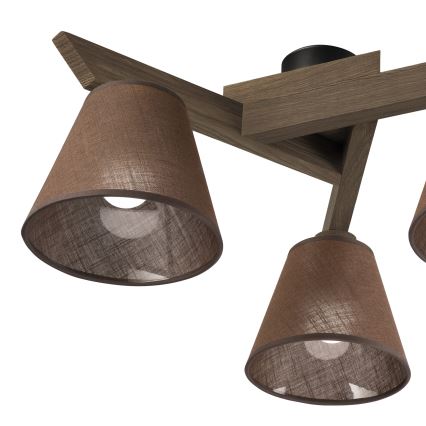 Brilagi - LED Taklampa ANTHONY 3xE14/40W/230V ek valnöt/brun