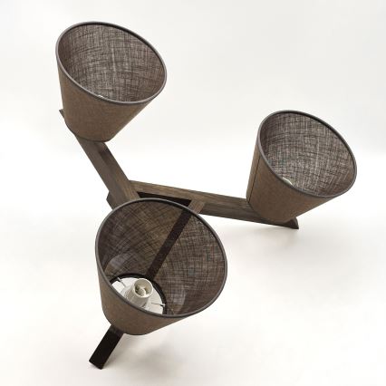 Brilagi - LED Taklampa ANTHONY 3xE14/40W/230V ek valnöt/brun