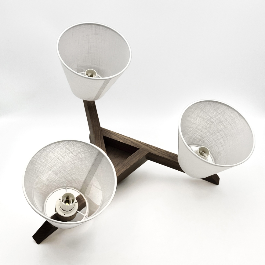 Brilagi - LED Taklampa ANTHONY 3xE14/40W/230V ek valnöt/vit