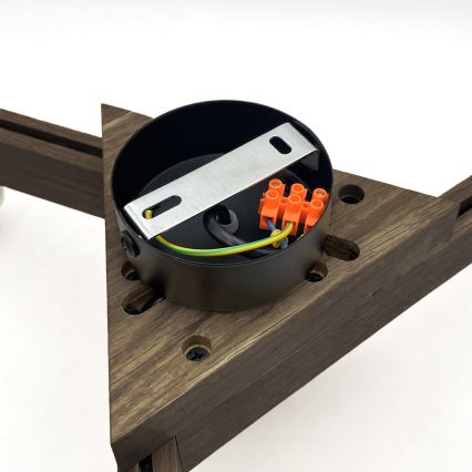 Brilagi - LED Taklampa ANTHONY 3xE14/40W/230V ek valnöt/vit