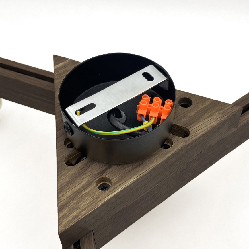 Brilagi - LED Taklampa ANTHONY 3xE14/40W/230V ek valnöt/vit