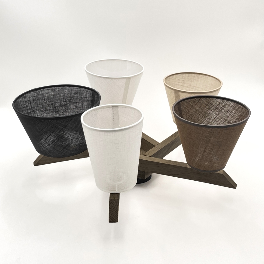 Brilagi - LED Taklampa ANTHONY 5xE14/40W/230V ek valnöt